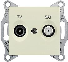 Розетка TV+SAT Оконечная без рамки Schneider Electric Sedna 1-м. бежевый картинка